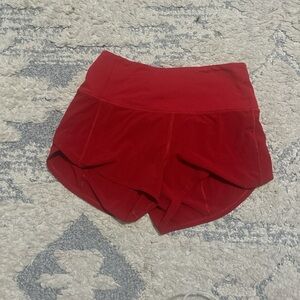 lululemon athletica speed up Red Athletic Shorts size 4 no tag